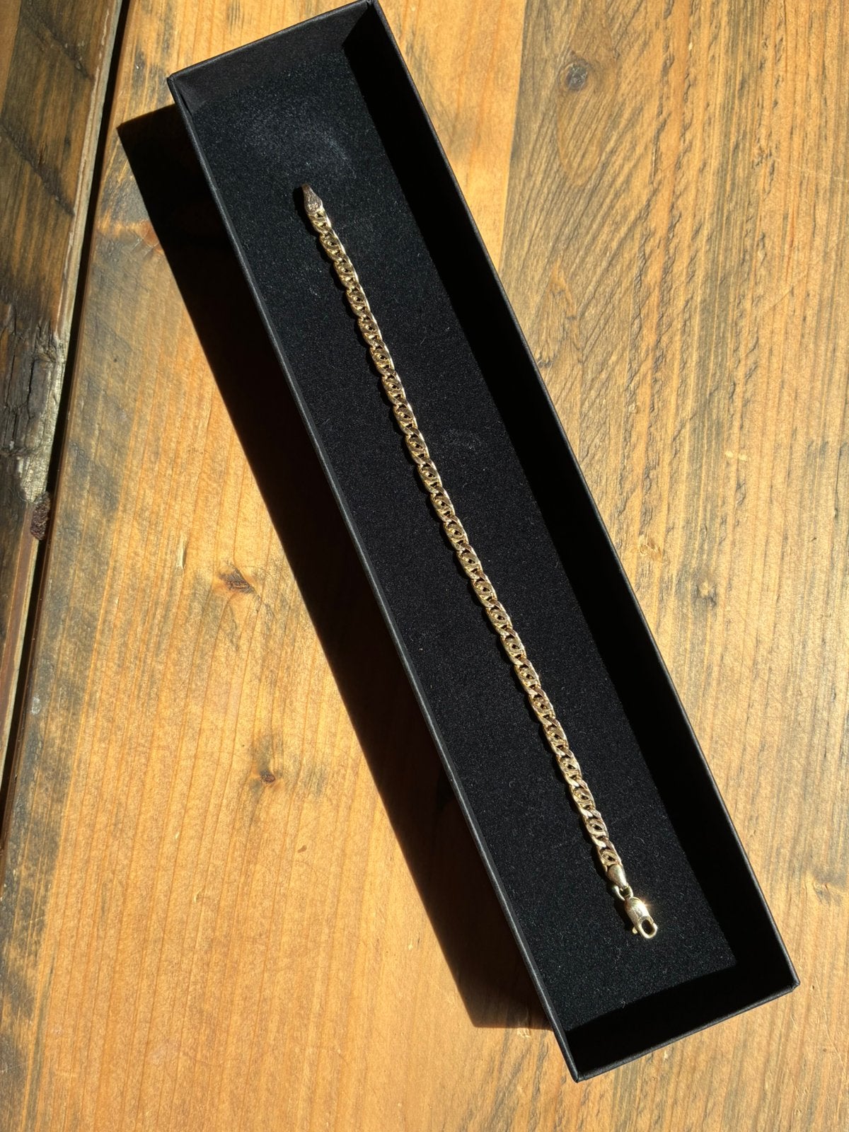 Gouden schakelarmband - 14 karaats - 17,5cm & 3,3gram, Ophalen, Zo goed als nieuw, Goud