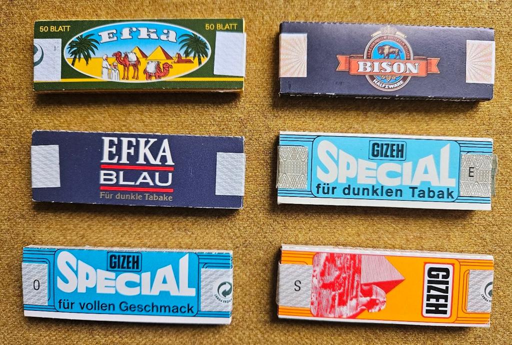 6 oude pakjes vloeitjes sigarettenpapier banderol belasting, Verzenden, Nieuw