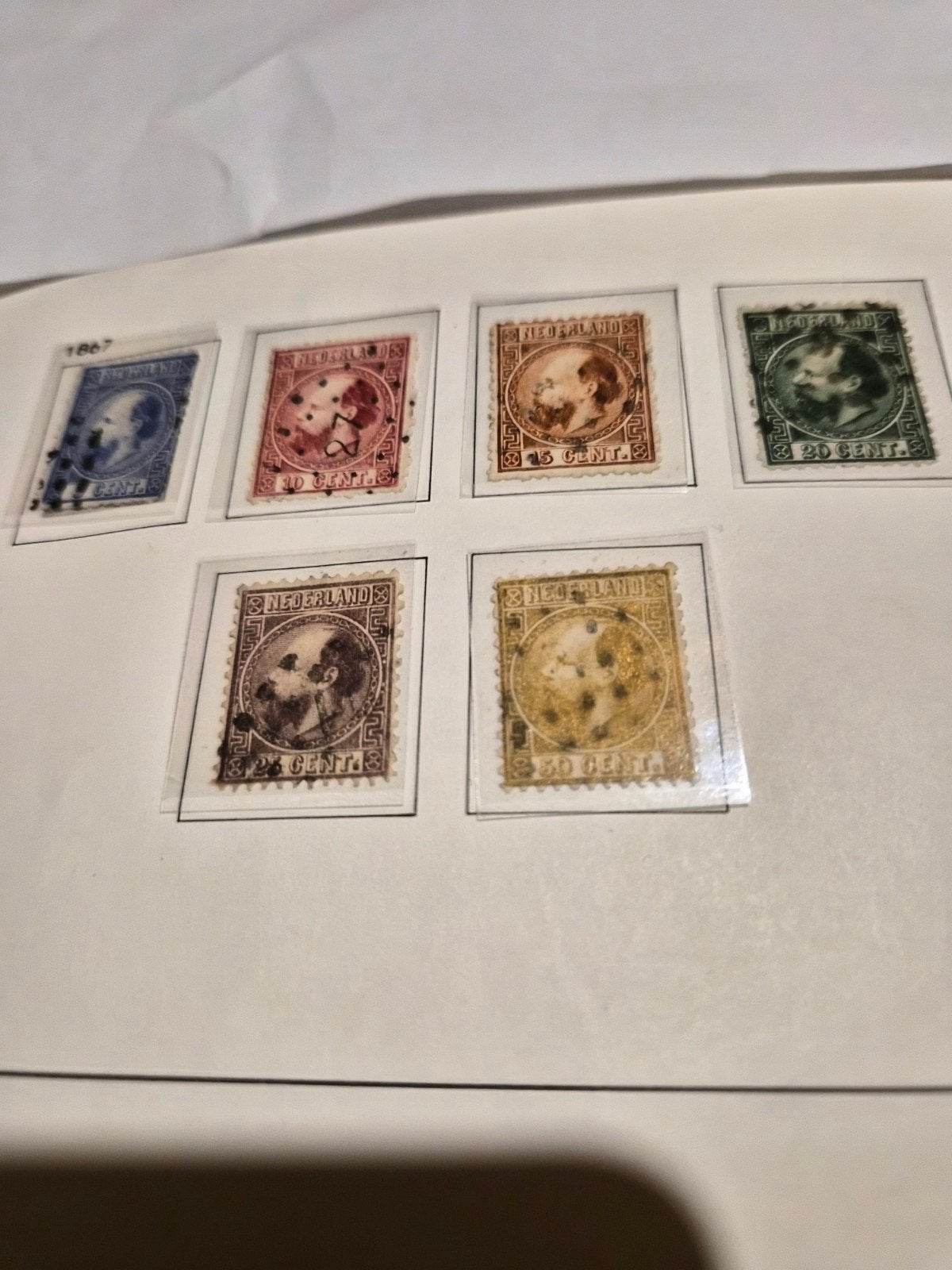 Nederlandse postzegel serie Nvph 7/12 gestempeld CW 415,00., Ophalen of Verzenden