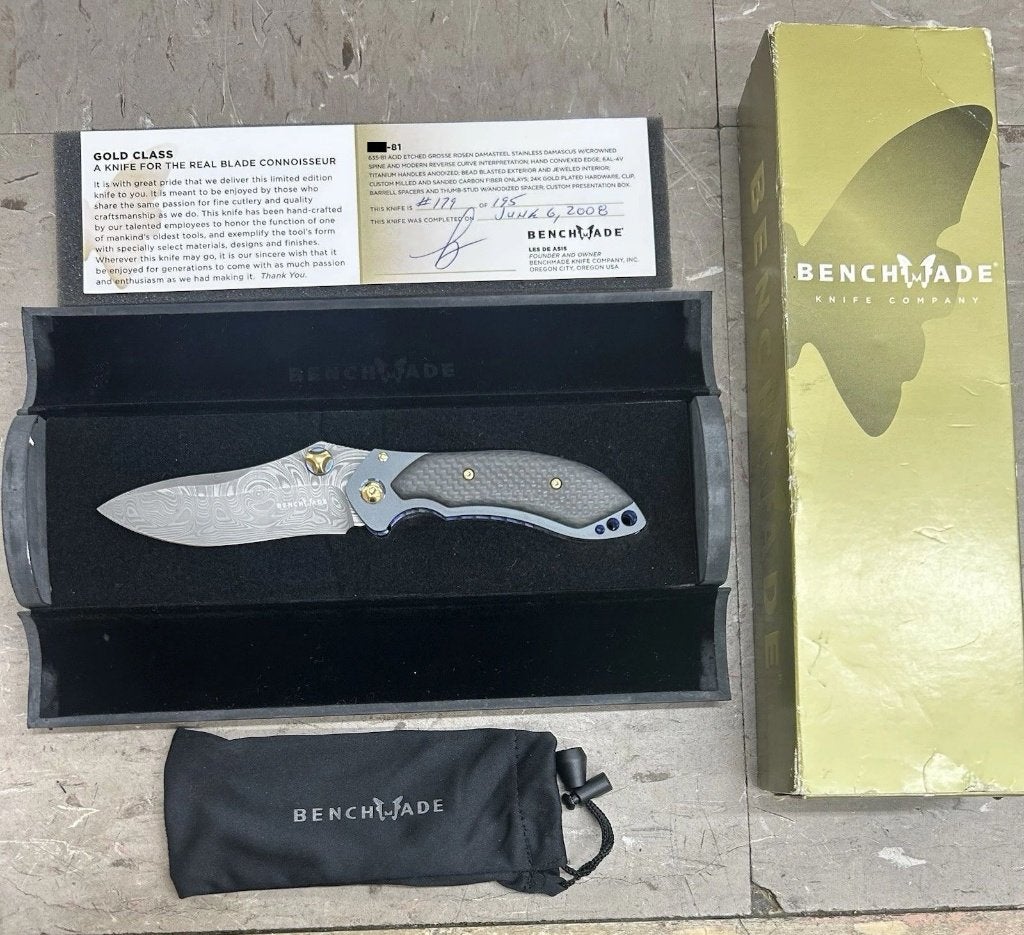 Gold Class Benchmade 635-81 Mini-Skirmish 24k GP, Ophalen of Verzenden, Zo goed als nieuw
