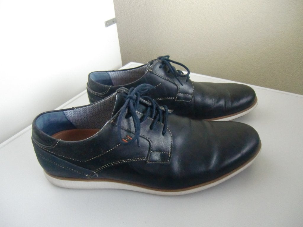 Sacha donkerblauwe leren veterschoenen, Blauw, Ophalen of Verzenden, Zo goed als nieuw, Sacha