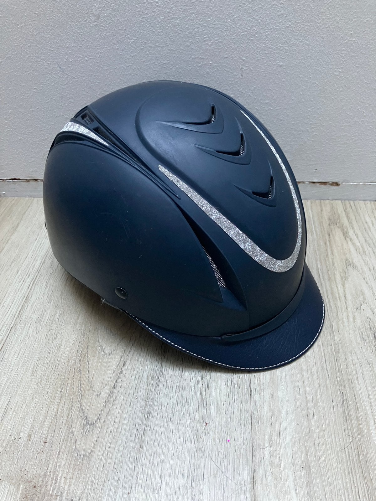 Cap harry horse mt 48/52, Dieren en Toebehoren, Blauw, Kinderen, Ophalen of Verzenden, Zo goed als nieuw
