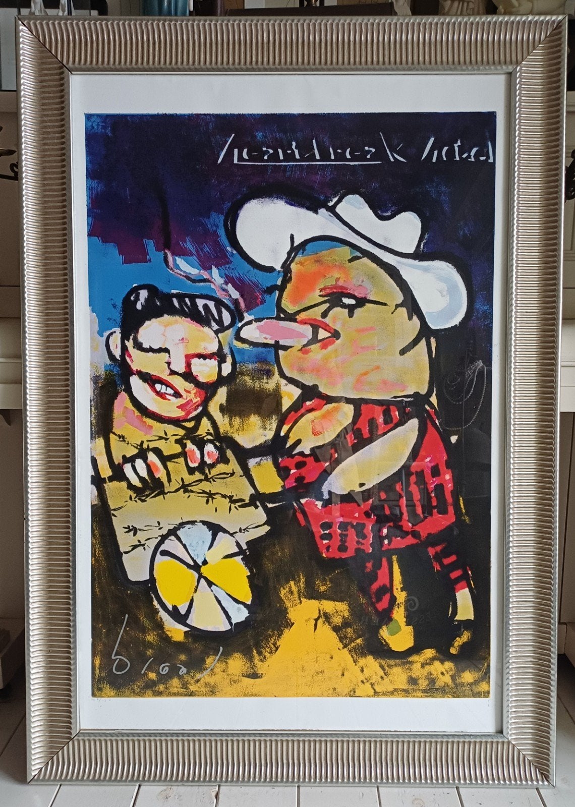 Herman Brood Heartbreak Hotel - zeefdruk, Gesigneerd, Ophalen of Verzenden