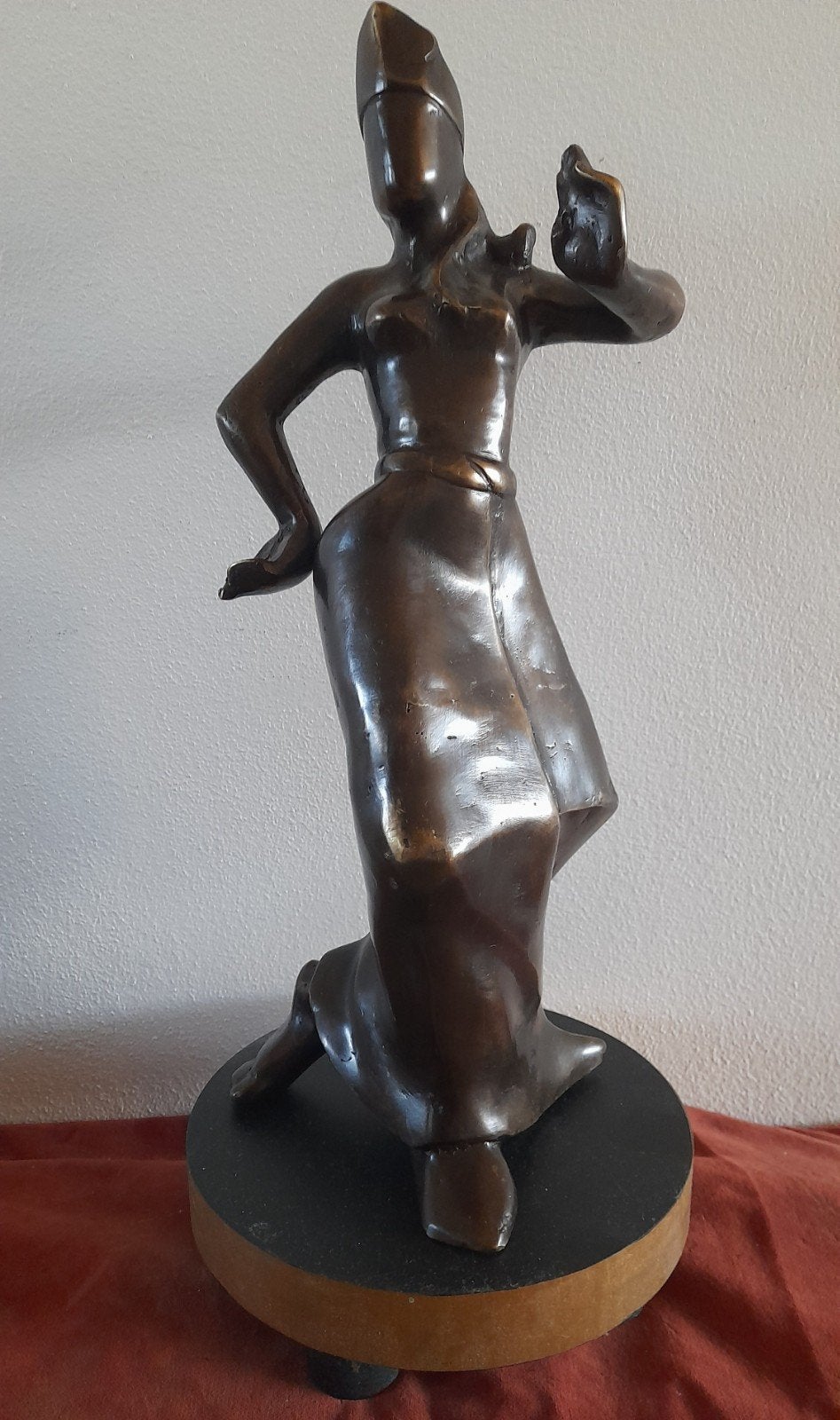 Bronzen beeld van een dansende vrouw art deco brons, Antiek en Kunst, Antiek | Koper en Brons, Ophalen of Verzenden