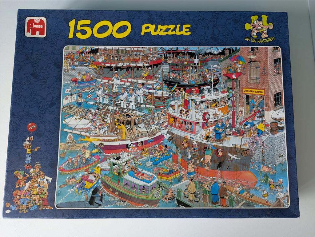 Jumbo Jan van Haasteren Puzzel - De Haven - 1500 Stukjes, Ophalen of Verzenden, 500 t/m 1500 stukjes, Zo goed als nieuw, Legpuzzel