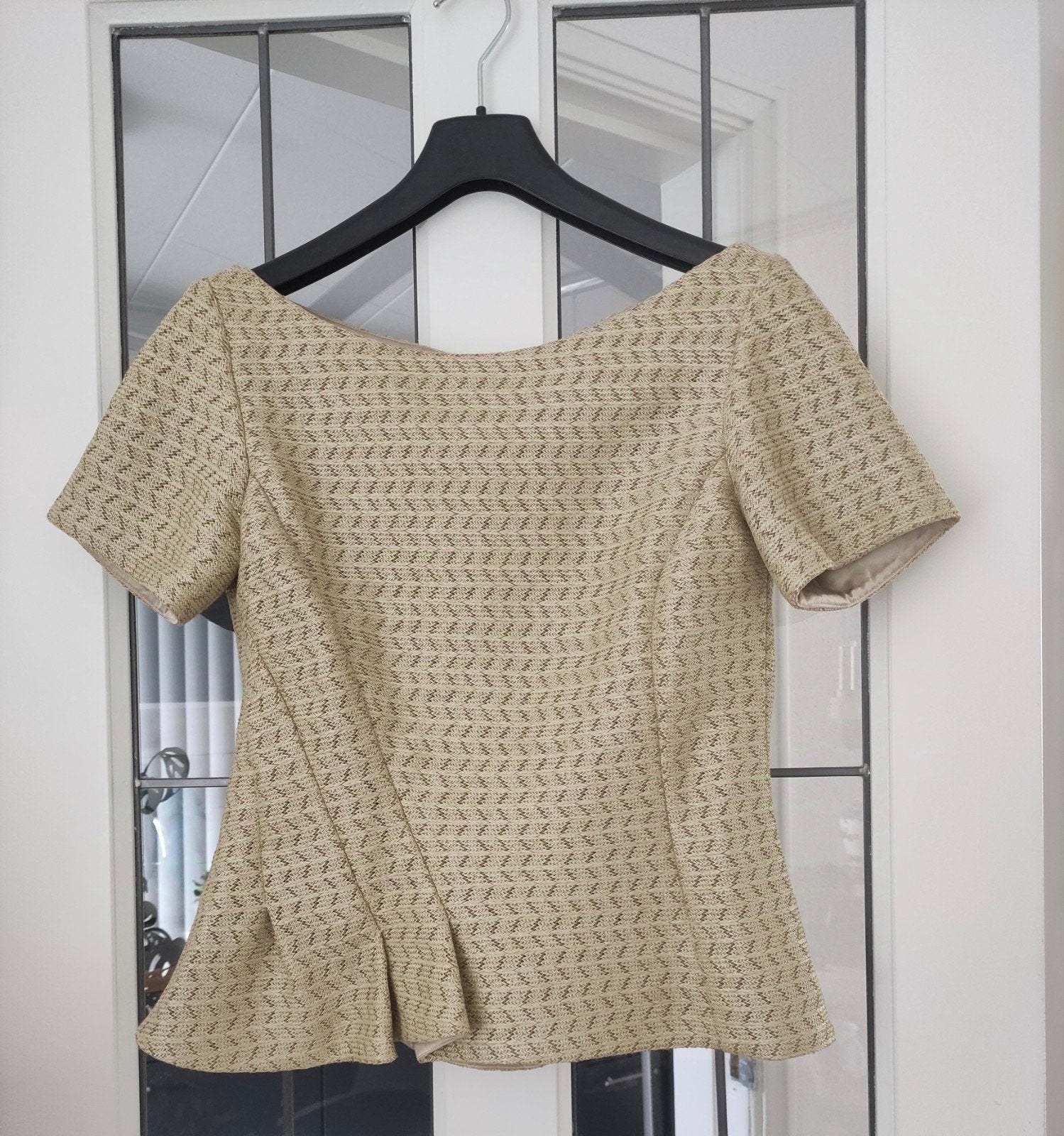 Natan Gouden Blouse Maat 36 met Plooien, Natan, Verzenden, Maat 36 (S), Goud