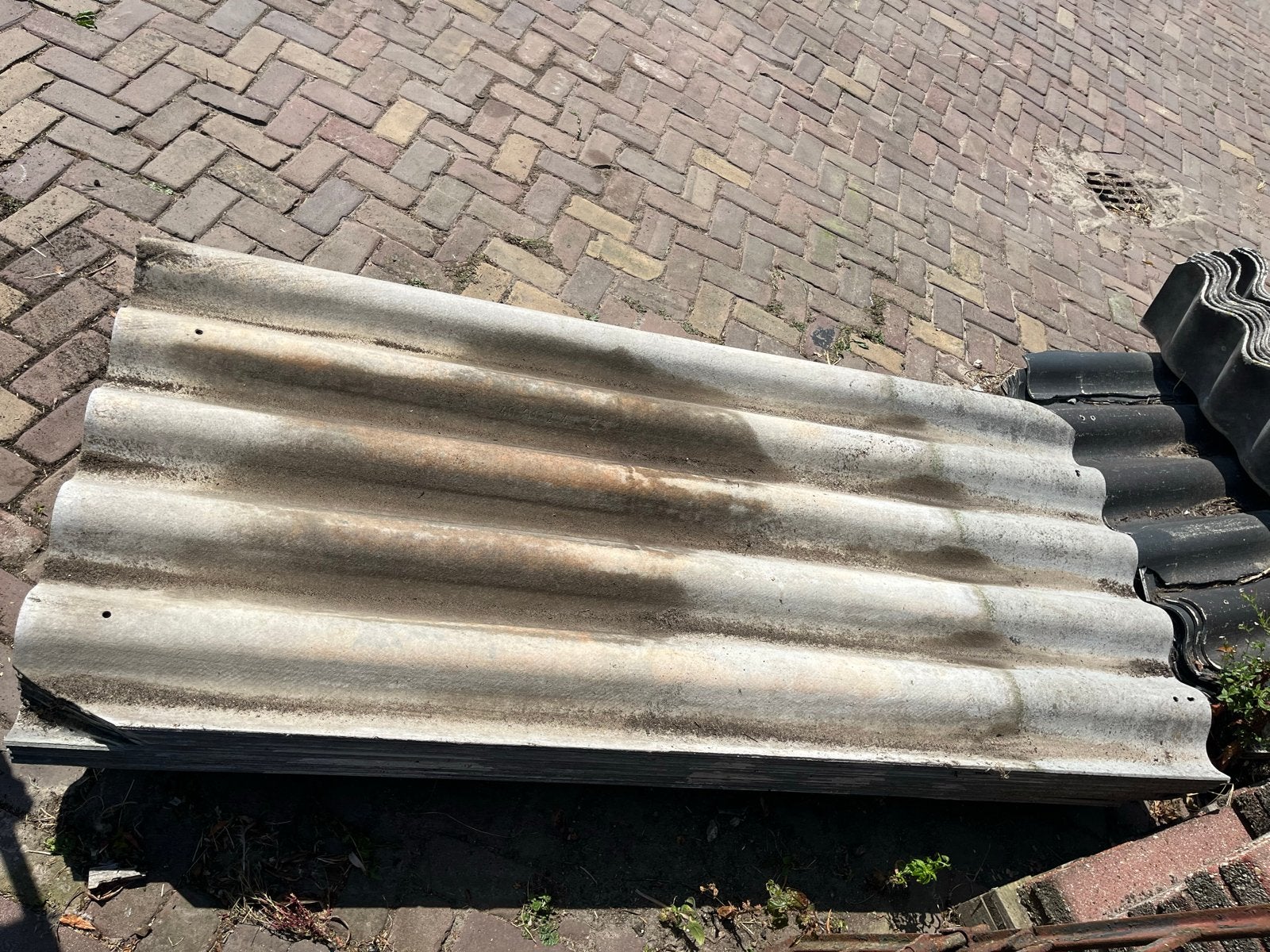 14 ASBESTVRIJE golfplaten 2x0,91m, Doe-het-zelf en Verbouw, Ophalen, Overige materialen, Gebruikt, 15 m² of meer