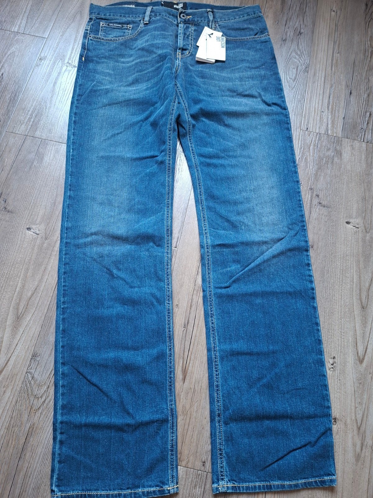 MOSCHINO regular straight jeans W36 L34, W36 - W38 (confectie 52/54), Moschino, Blauw, Nieuw