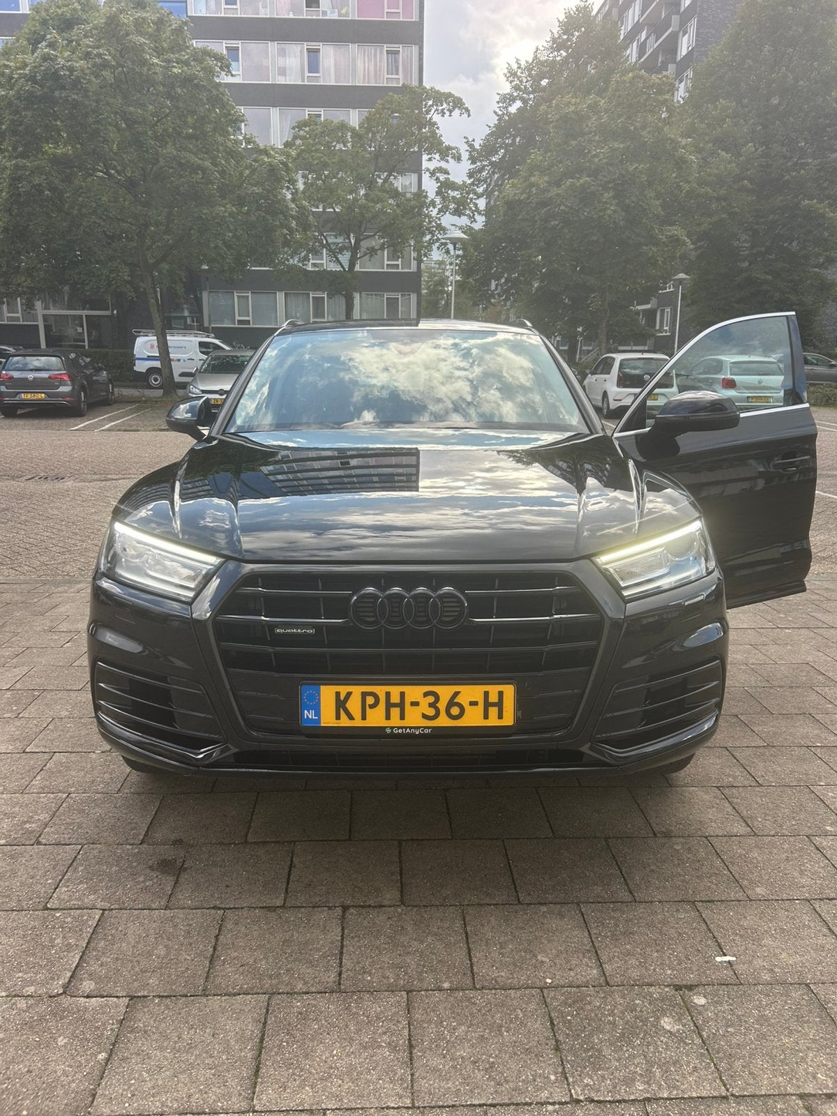 Audi Q5 2.0 Tfsi Quattro 252pk S Tronic 2018 Zwart, Auto's, 4 cilinders, Zwart, 14 km/l, Particulier