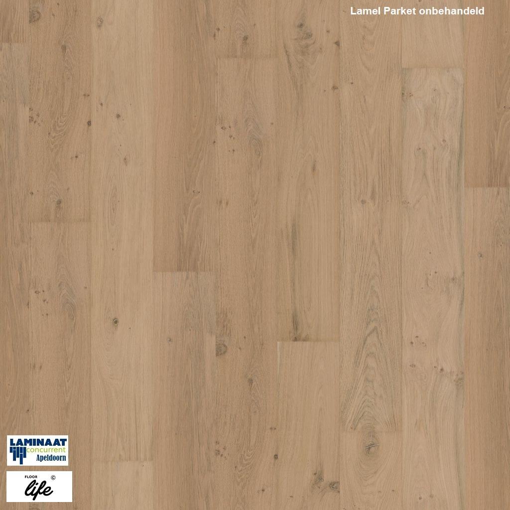 Lamel Parket Reseda Rustiek onbehandeld 5100, Parket, Bruin, 75 m² of meer, Nieuw