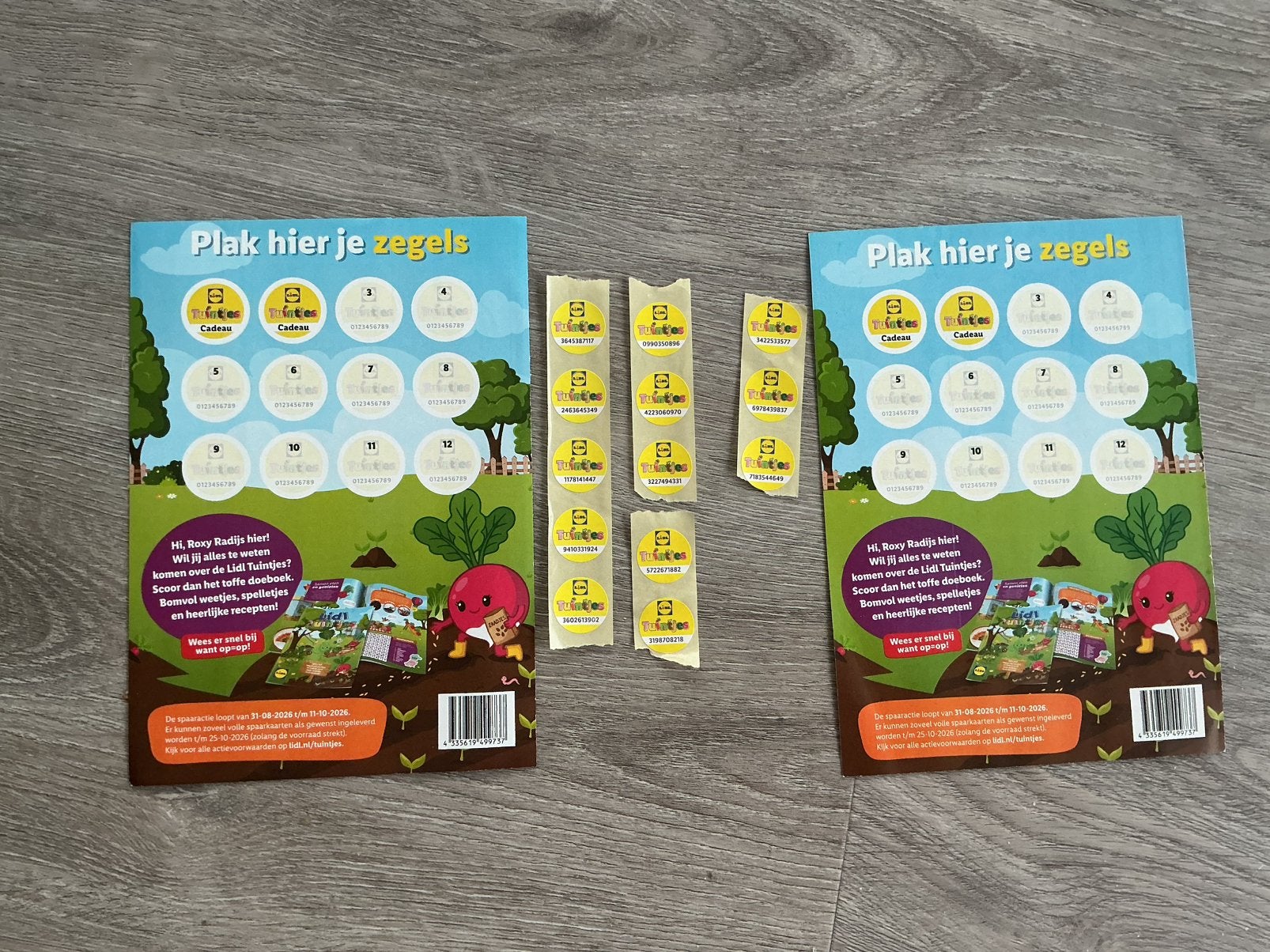 Lidl spaaractie tuintjes, Ophalen, Winkel, Super of Benzinepomp, Zegels, Bonnen of Punten