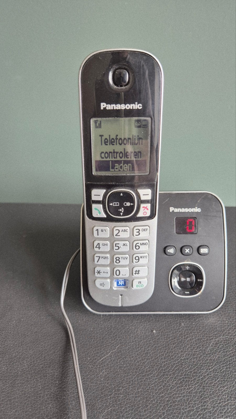 Panasonic duo telefoon met antwoord apparaat, Ophalen, 2 handsets