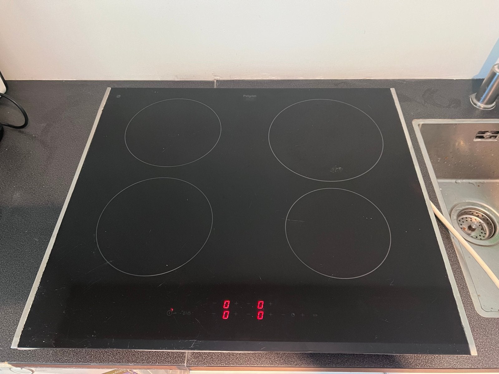 Pelgrim IK4064SR Inductiekookplaat - 4 zones, Ophalen, Gebruikt, 4 kookzones, Inbouw