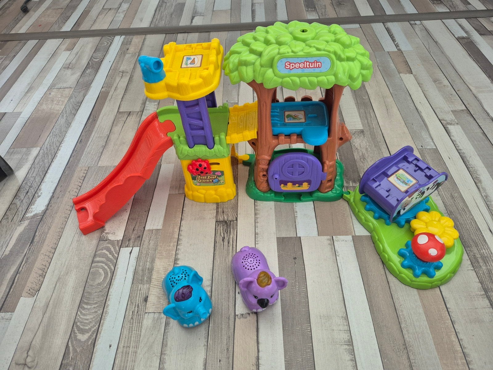 VTech Toet Toet Auto's Speeltuin met 2 voertuigen, Ophalen, Gebruikt, Jongen of Meisje