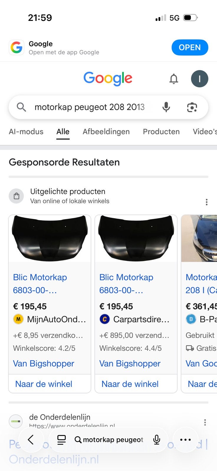 Gezocht motorkap peugeot 208 zwart glans, Ophalen of Verzenden, Peugeot