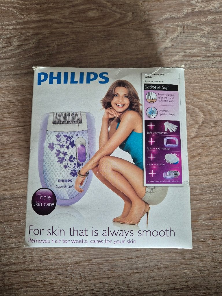 Philips Satinelle soft epilator, Ophalen of Verzenden, Gebruikt, Scheren en Epileren