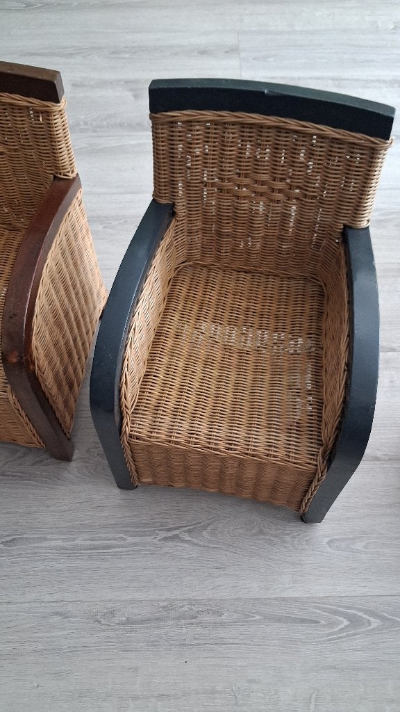 Twee rieten kinderstoeltjes, Kinderen en Baby's, Kinderstoelen, Ophalen, Gebruikt, Overige typen