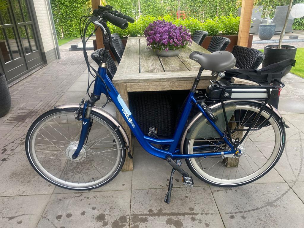 Voque Infiniti elektrische dames fiets, Fietsen en Brommers, Elektrische fietsen, Minder dan 30 km per accu, Gebruikt, 47 tot 51 cm