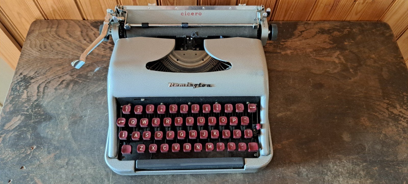 Typemachine Remmington Cicero met koffer, vintage retro, Diversen, Ophalen, Gebruikt