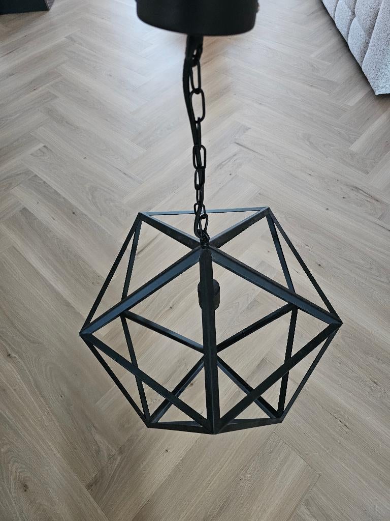 EGLO pendant lamp Embleton black 54cm, Ophalen, Zo goed als nieuw, Metaal, Pendant