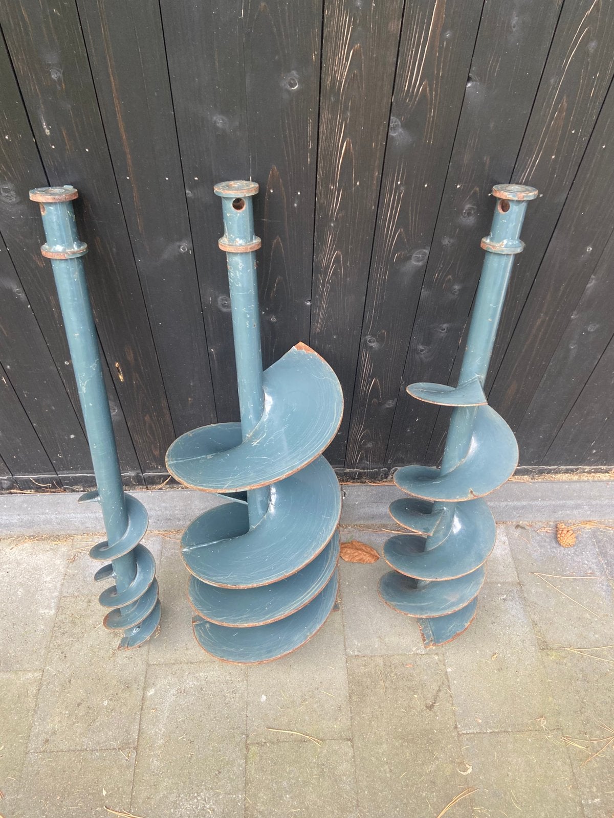 3x zware grondboor 10/18/30 cm – 90 cm lang  machine/tractor, Ophalen