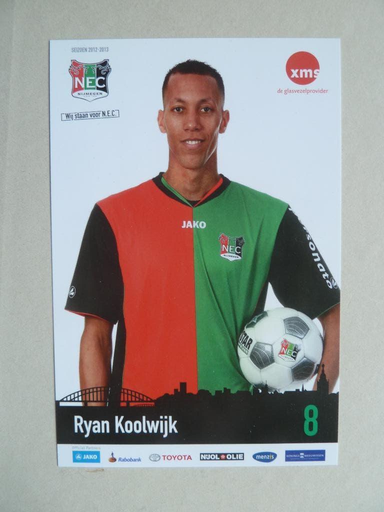 Spelerskaart. Ryan.Koolwijk. NEC. . 2012/2013, Ophalen of Verzenden, Zo goed als nieuw, Overige binnenlandse clubs, Spelerskaart