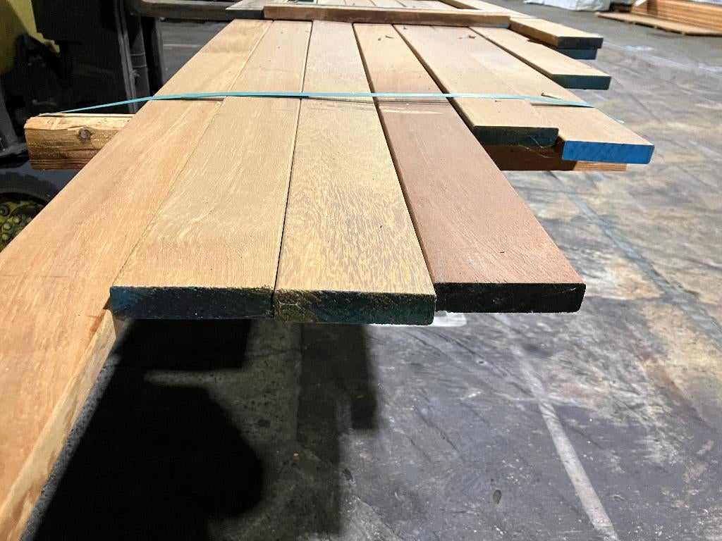 Planken-rhombus-schutting-wanddelen-hardhout-Pakan-21x90mm, Ophalen, Planken, Nieuw, Hardhout