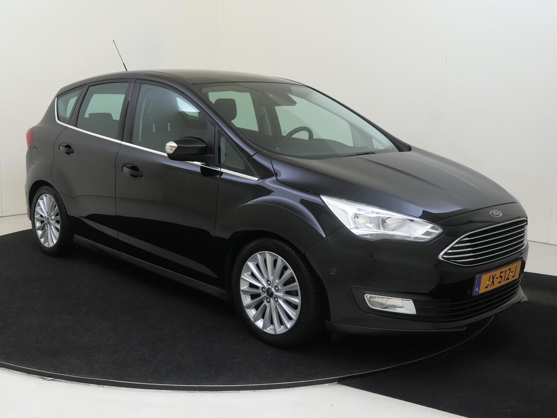 Ford C-Max 1.0 Titanium | Parkeersensoren | Navigatie | Elec, Auto's, Gebruikt, Euro 6, Zwart, Origineel Nederlands