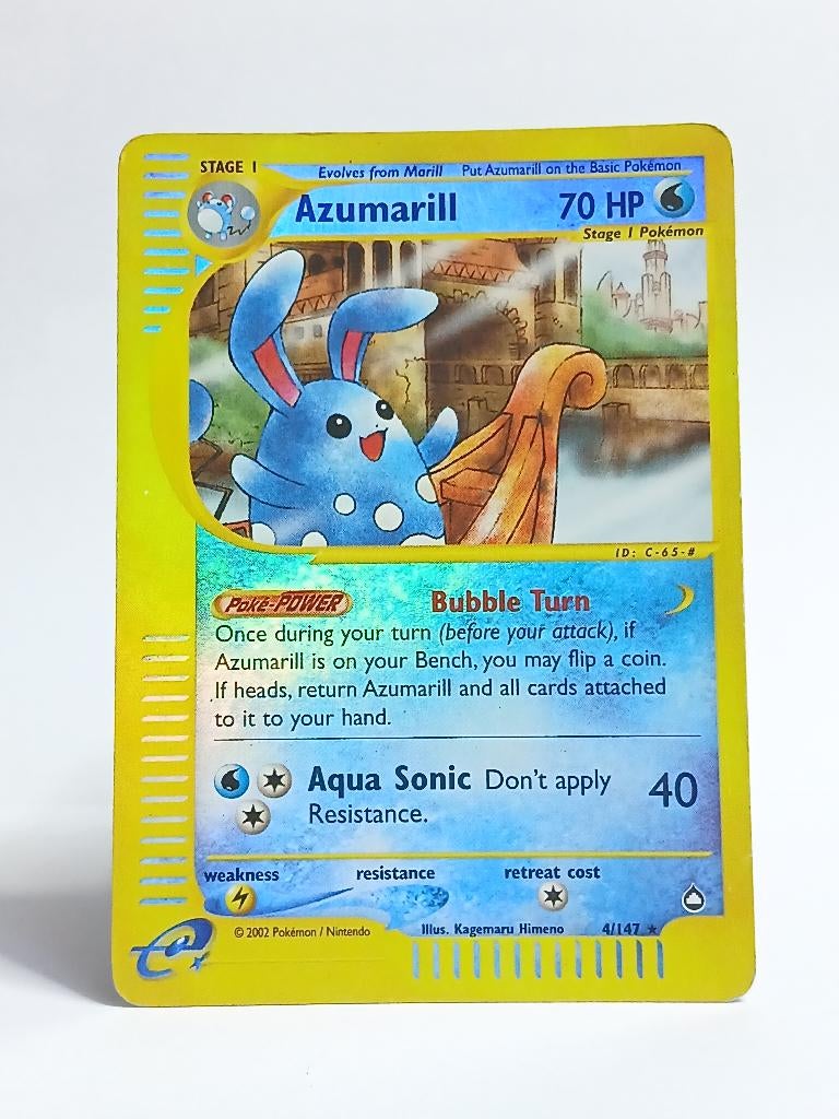 Pokémon - Aquapolis - Azumarill - 4/147 - Reverse Holo, Verzenden, Zo goed als nieuw, Losse kaart, Foil