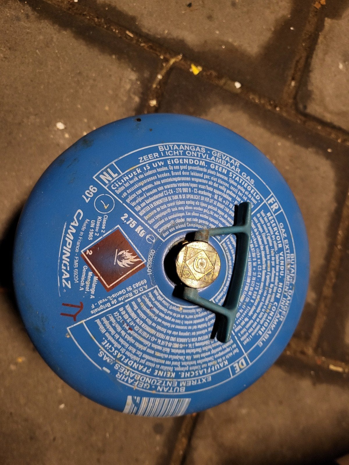Te Koop: Campingaz 907 gasfles (2,75 kg) Voor 3/4 nog gevuld, Ophalen, Gebruikt