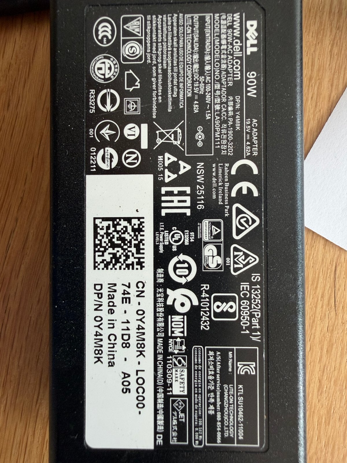 Dell 90W AC Adapter - Originele Oplader voor Laptops, Ophalen