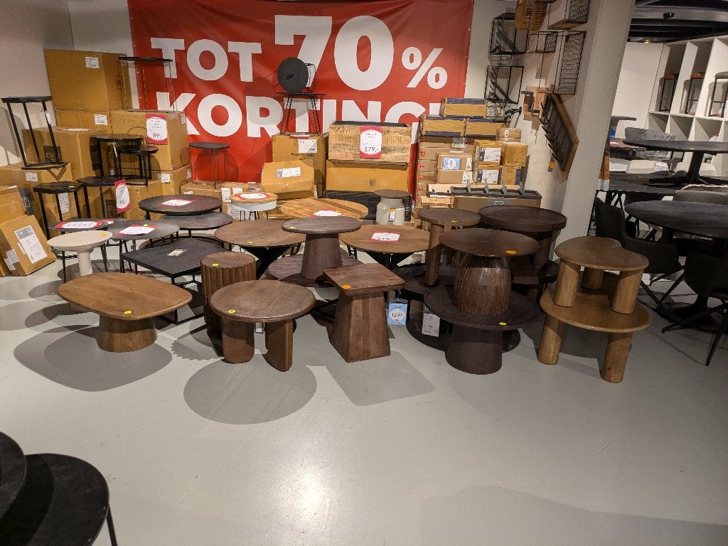 NIEUWE BIJZET/ SALON TAFELS VOOR SPOTPRIJZEN, Ophalen, MODERN, 50 tot 100 cm, Nieuw