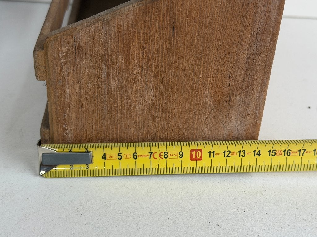 Teak bakje 30 cm, Ophalen of Verzenden, Gebruikt, Lijn of Blok