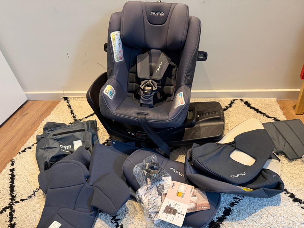 Nuna Prym iSize 360* draaibaar autostoeltje isofix, Kinderen en Baby's, Autostoeltjes, Verstelbare rugleuning, 0 t/m 18 kg, Zo goed als nieuw