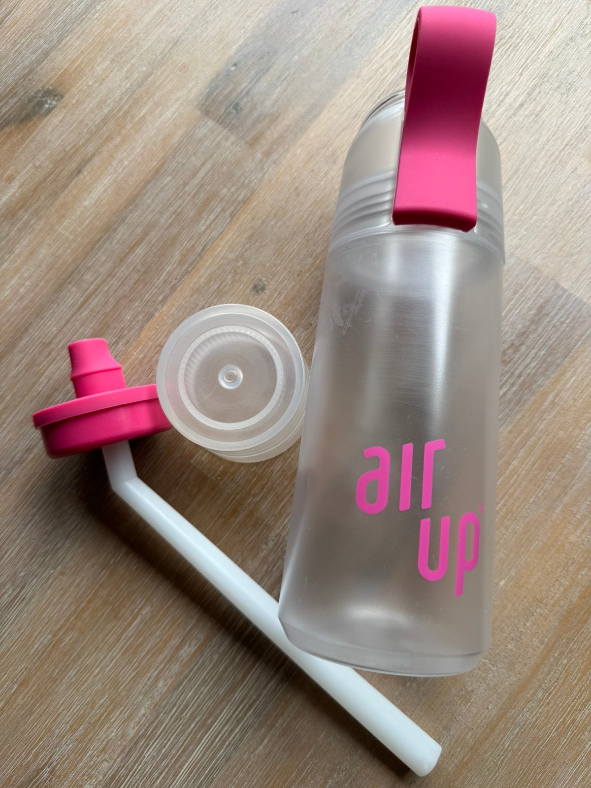 air up drinkfles transparant en roze kleurig, Ophalen of Verzenden, Gebruikt