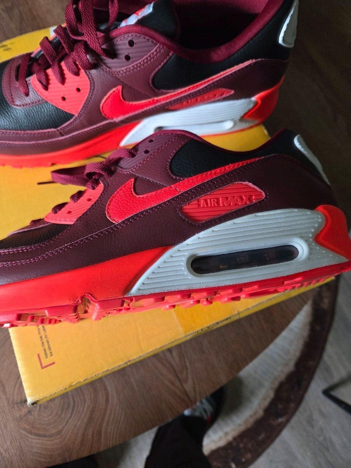 Nike Air Max Sneakers 90's - Bordeauxrood/Zwart, Overige kleuren, Nike, Nieuw, Ophalen of Verzenden