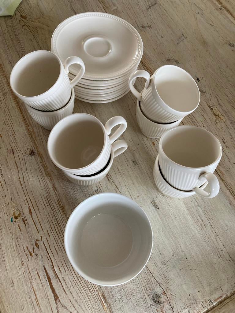 Wedgewood Windsor Koffiekopjes, Schotels & Kommetjes, Ophalen, Gebruikt, Wedgwood, Kop(pen) en/of Schotel(s)