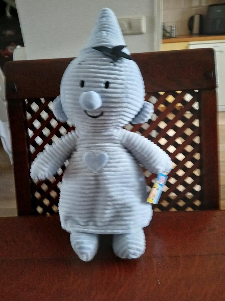 Grote Bumba Knuffel licht blauw Rib., Kinderen en Baby's, Ophalen of Verzenden, Zo goed als nieuw, Overige typen