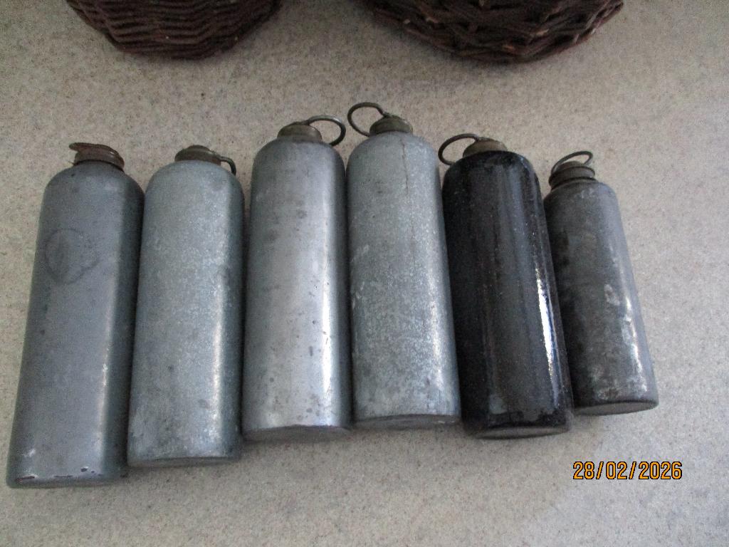 antieke bedkruiken emaille zink 6 stuks, Ophalen of Verzenden
