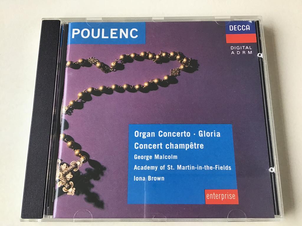 Poulenc Organ Concerto / Gloria / Iona Brown, Cd's en Dvd's, Ophalen of Verzenden, Barok, Zo goed als nieuw, Orkest of Ballet
