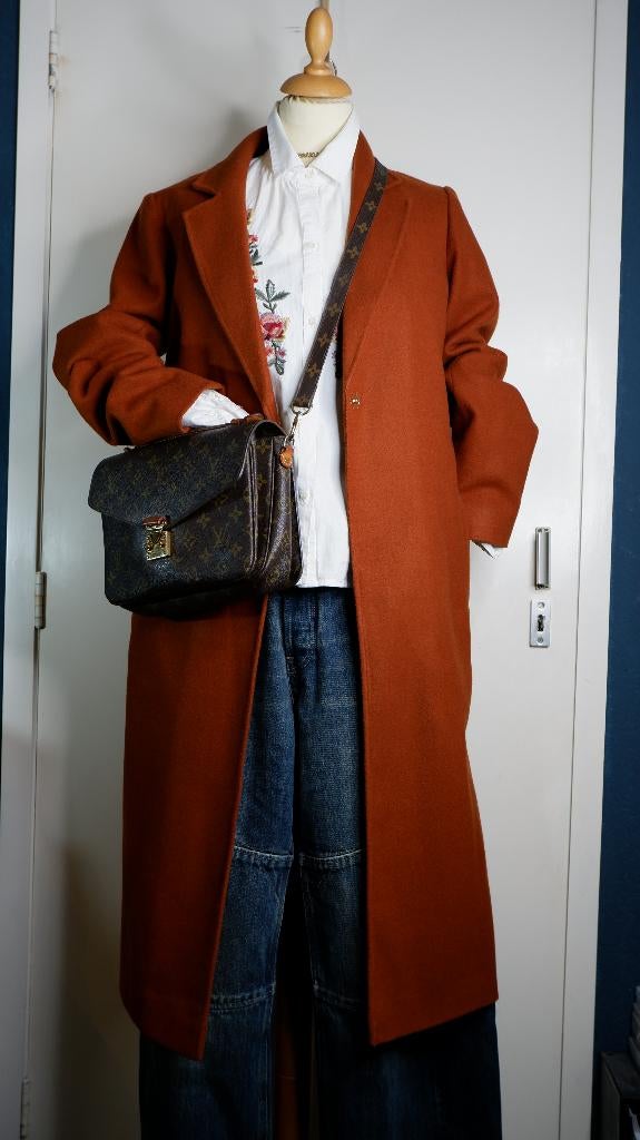 Weekend Max Mara Wollen Mantel - Maat 38 - Made in Italy, Kleding | Dames, Jassen | Winter, Maat 38/40 (M), Bruin, Verzenden, Max Mara