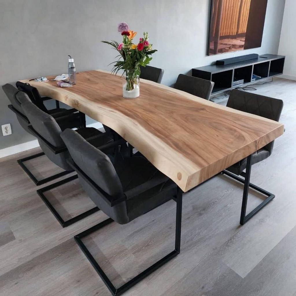 Suar boomstamtafel waterval ovaal bartafel vergadertafel, Huis en Inrichting, Tafels | Eettafels, Ophalen of Verzenden, Nieuw