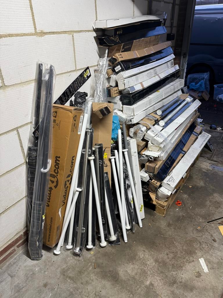 Partij gordijnstangen nieuw, Ophalen, Nieuw, 50 tot 100 cm, 200 cm of meer