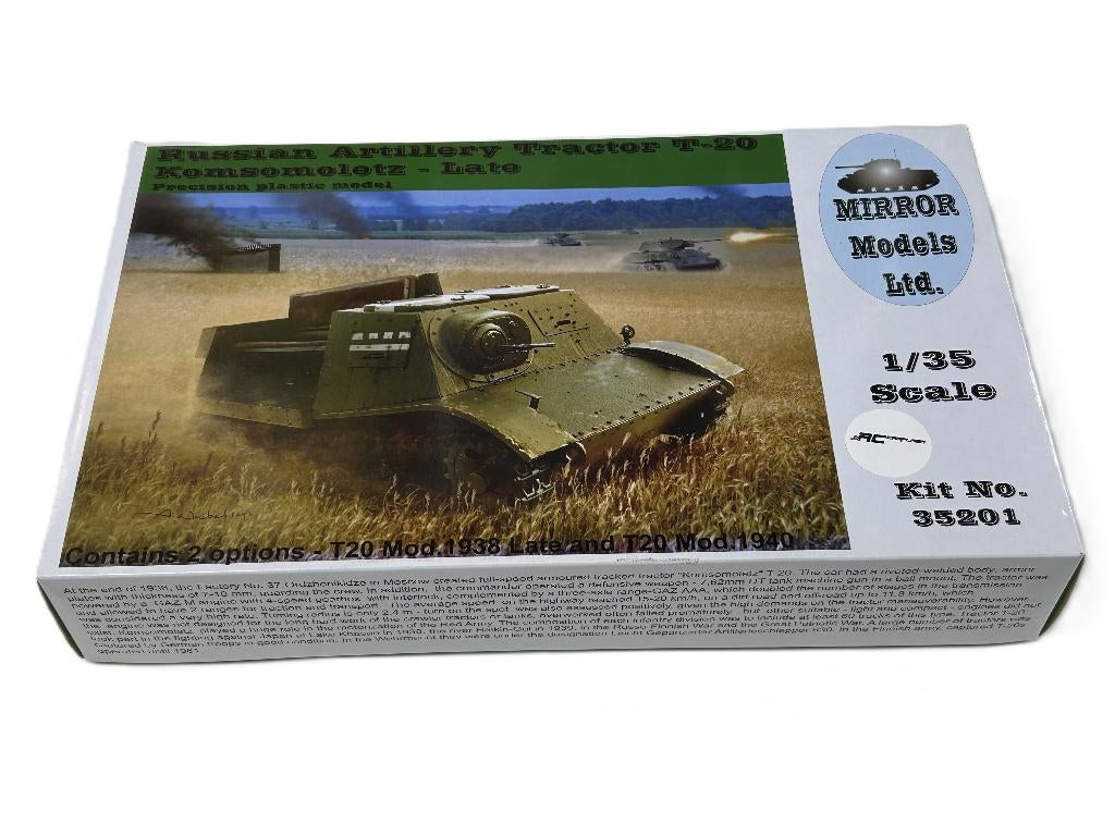 Mirror Models RUSS.ART.TRACTOR T20 1:35 MIR-35201, Hobby en Vrije tijd, Overige merken, Tank, 1:32 tot 1:50, Nieuw