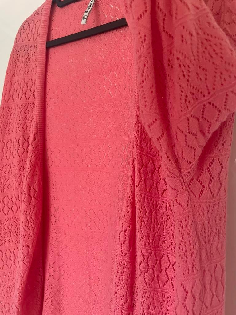 Fleurig vestje / vest, Ophalen of Verzenden, Zo goed als nieuw, Maat 36 (S), Roze