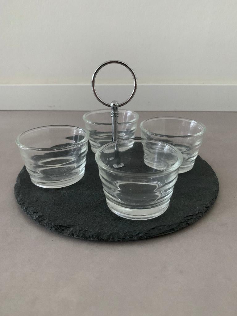 Plateau met kaarshouders, Ophalen of Verzenden, Overige materialen, Minder dan 25 cm