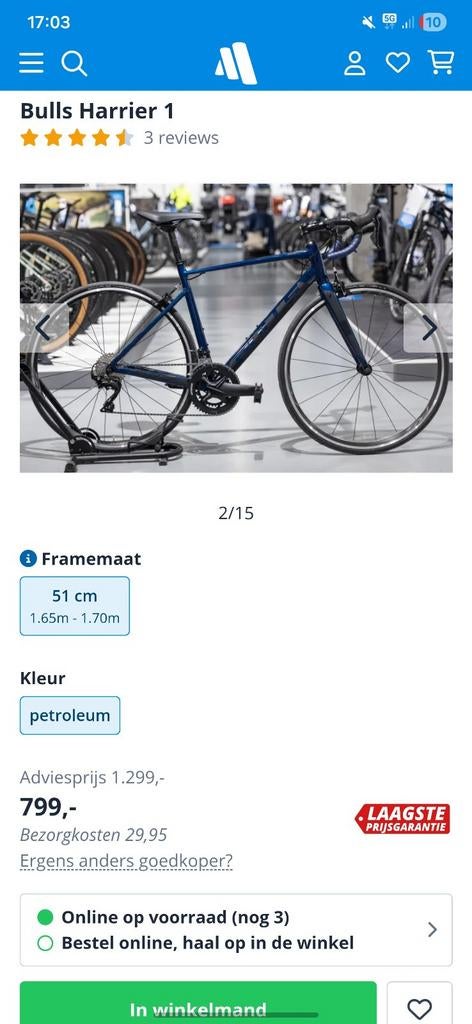 Bulls harrier 1 Nieuwe frame maat 60 - nooit gebruikt!, Heren, 57 tot 61 cm, Ophalen, Overige merken