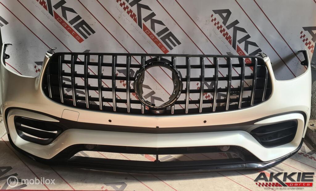 Mercedes GLC 63 AMG W253 X253 facelift Bumper voor wit, Gebruikt, Voor, Ophalen of Verzenden, Bumper