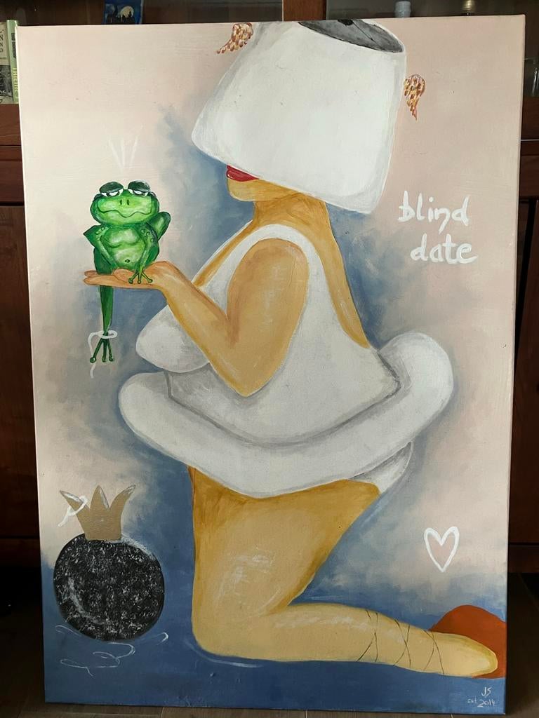 Blind Date Schilderij, Ophalen of Verzenden