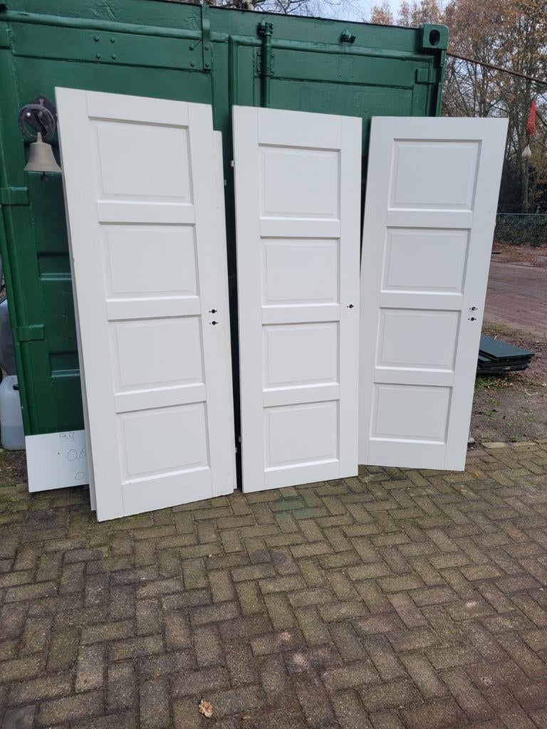 3 stuks paneel opdekdeuren., Ophalen of Verzenden, Binnendeur, 200 tot 215 cm